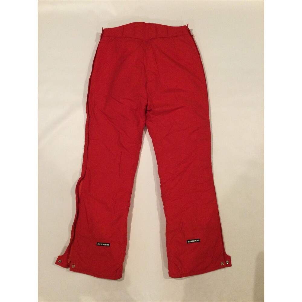 Vintage Sun Ice Mens Sz 38 x 33 Red Insulated Full Side Zip Ski Snowboard Pants - Picture 7 of 10